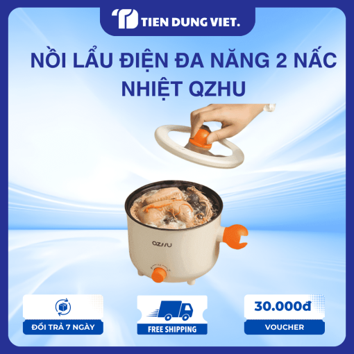 Nồi Lẩu Điện Đa Năng 2 Nấc Nhiệt QZHU