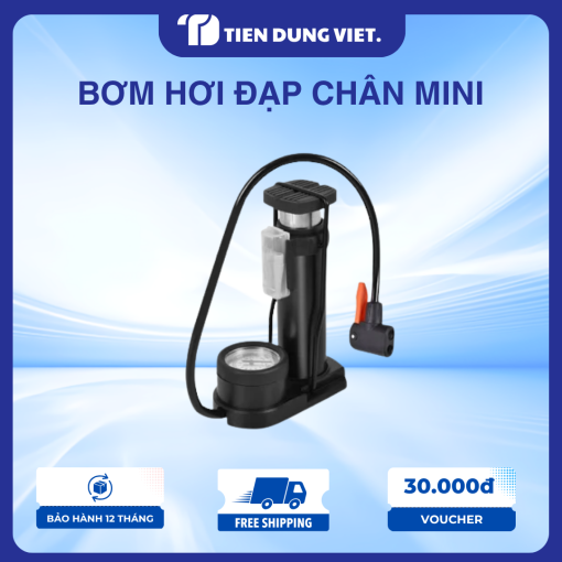 Bơm Hơi Đạp Chân Mini