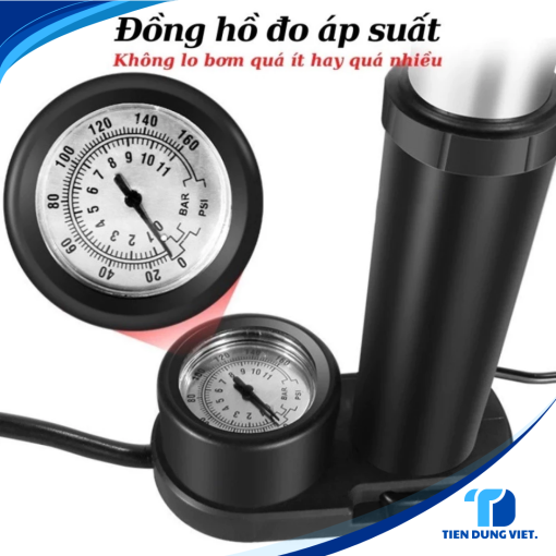 Bơm Hơi Đạp Chân Mini